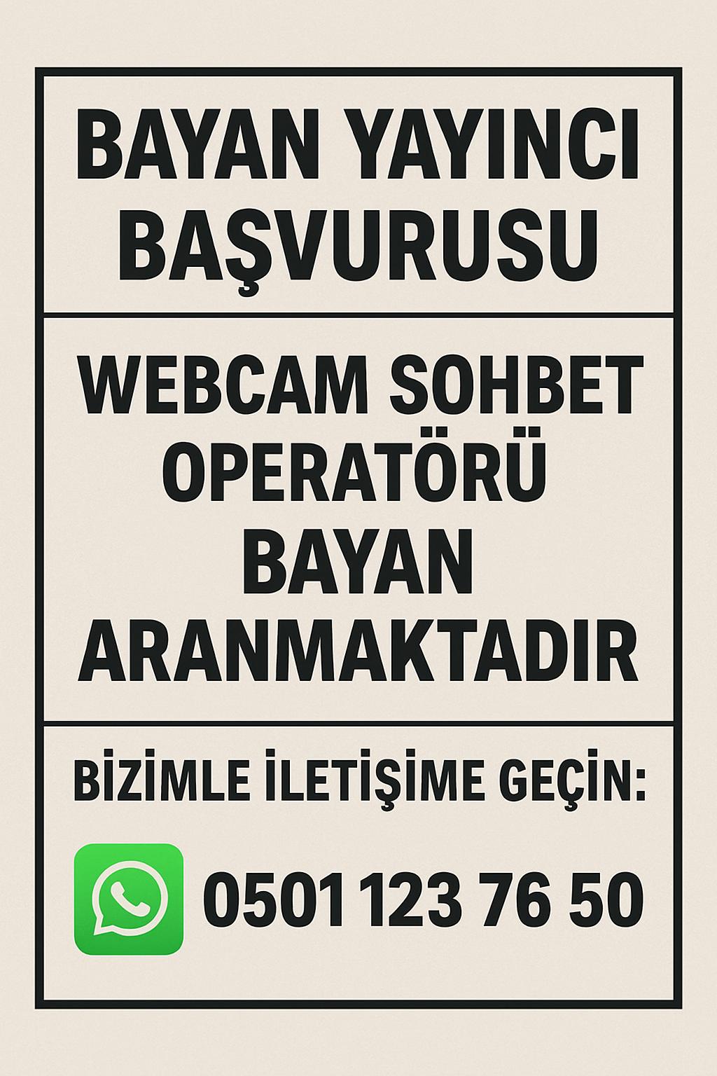 Bayan Görüntülü Sohbet Operatörü Aranıyor! 19+ Yaş, Esnek Saatlerde Ek Gelir Logosu