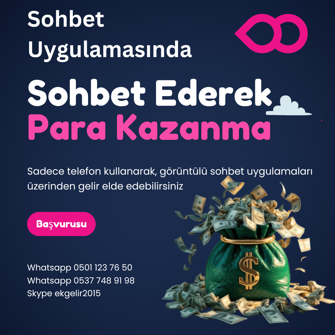 Evden Çalış, Sohbet Et, Kazan! | Görüntülü Sohbet Operatörü Alımı Logosu