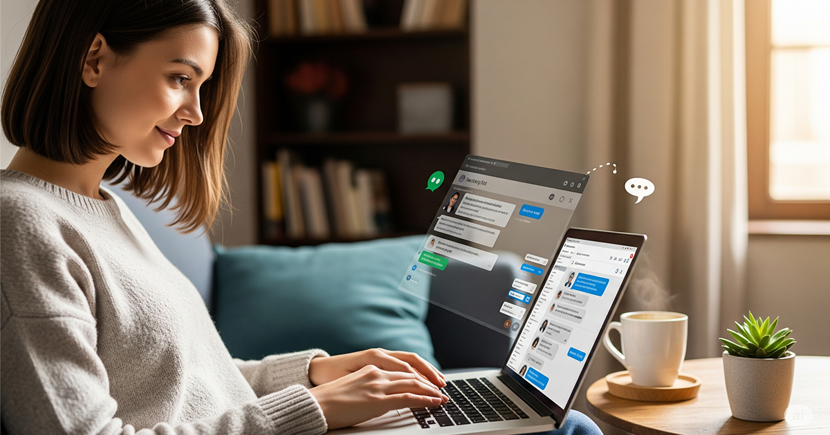 Evden Çalışan Kadınlar İçin Online Sohbet Fırsatı Logosu