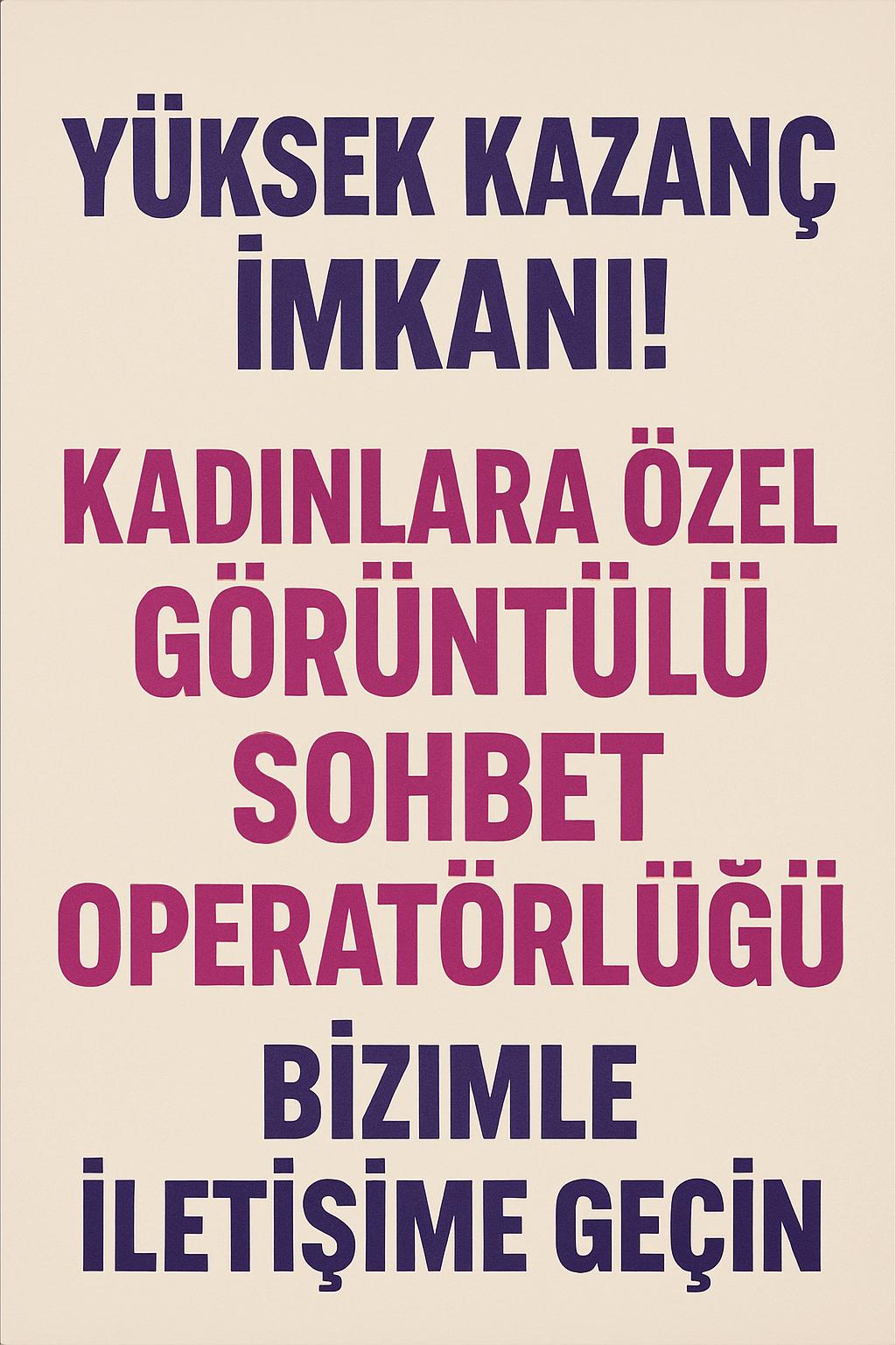 Evden Çalışarak Para Kazan! Görüntülü Sohbet Sitemize Model Aranıyor Logosu