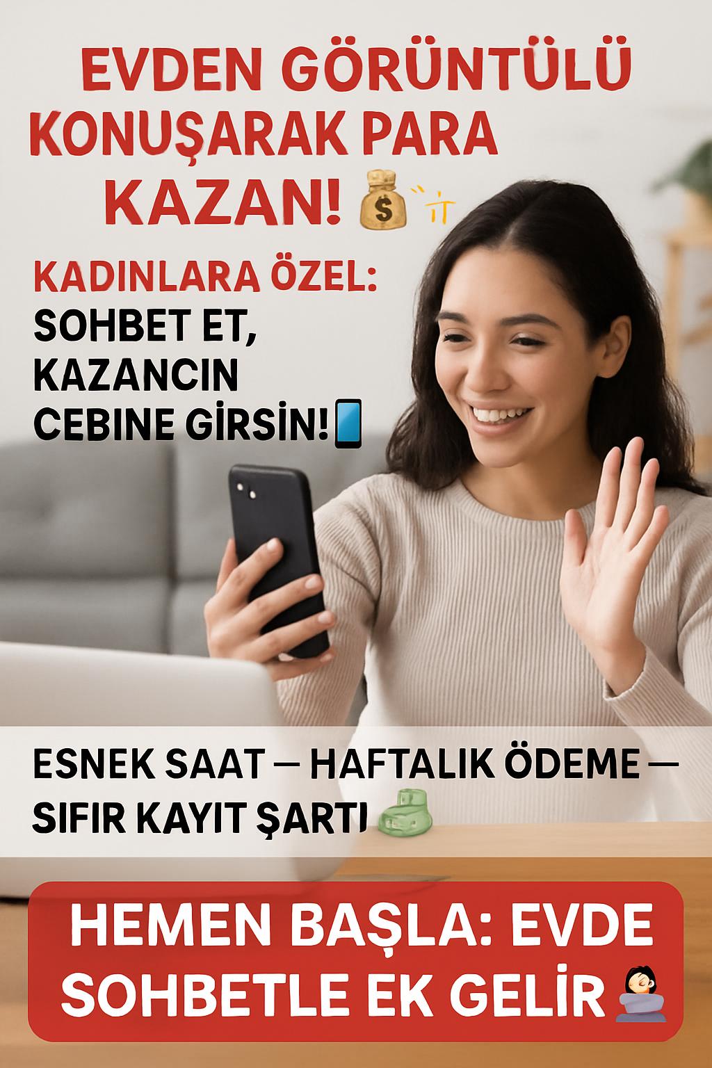 🏠 Evden Görüntülü Konuşarak Para Kazan! Salsa Yaar, Topchat, Olive Yayıncısı