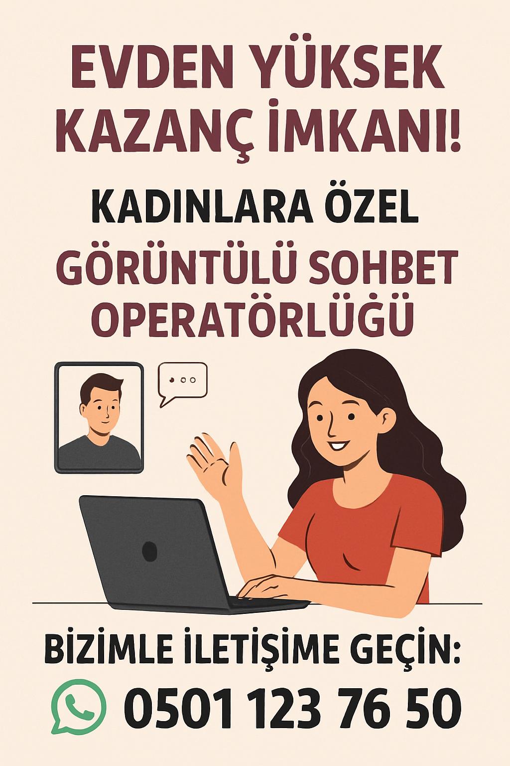 Görüntülü Model Ol: Evden Yüksek Kazanç + Esnek Çalışma Saatleri! Logosu