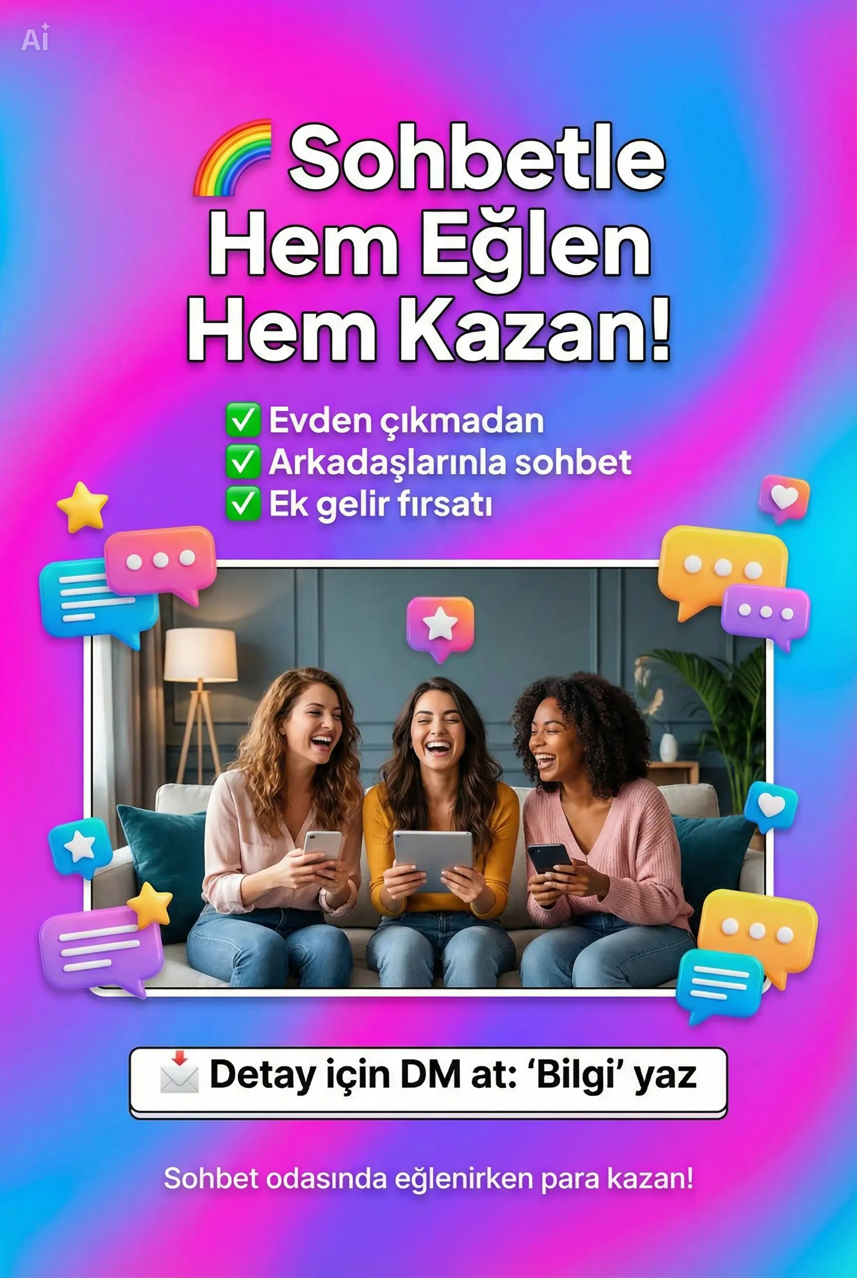 Görüntülü Model Ol: Evden Yüksek Kazanç + Esnek Çalışma Saatleri! Logosu