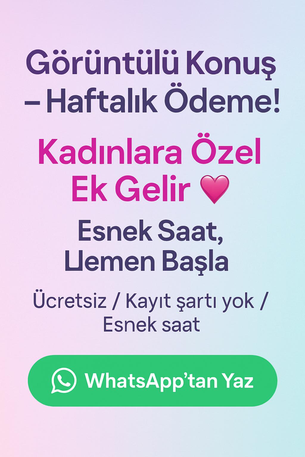 🚀 Saatte 3000 TL Kazan! Evden Görüntülü Sohbet İşi - Hemen Başvur 🚀