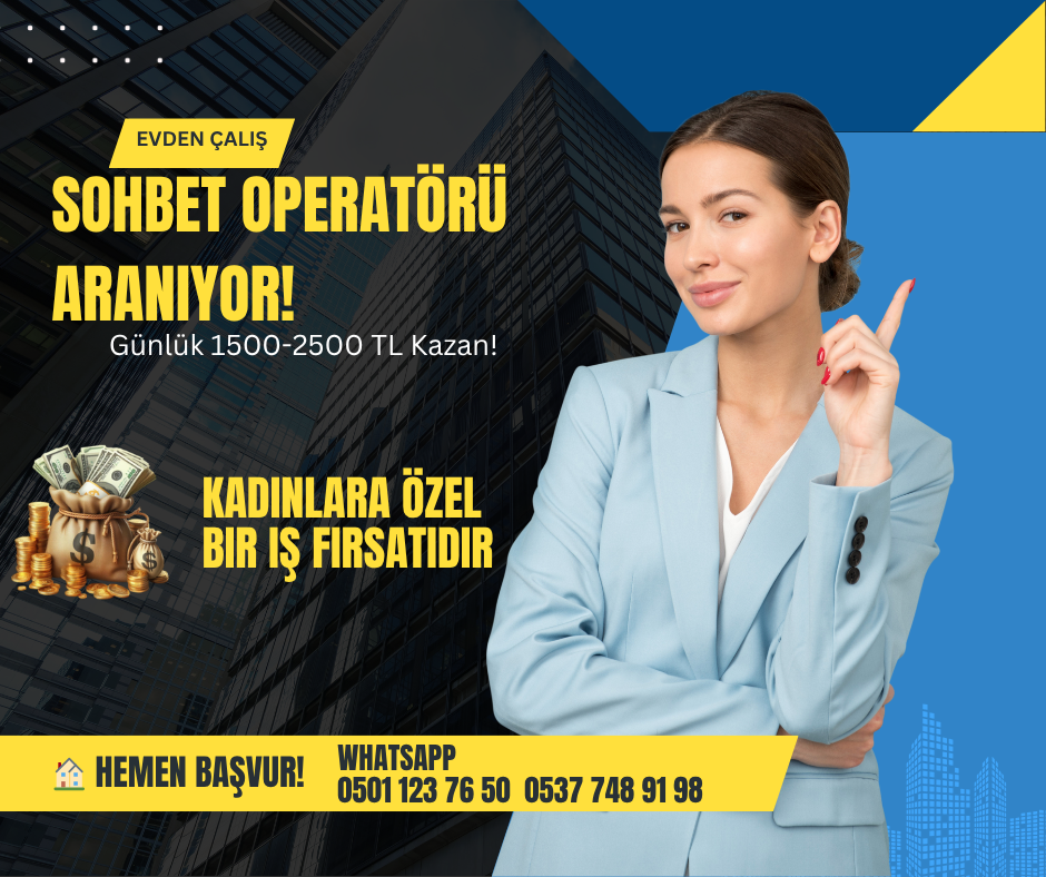 Sohbet Operatörü Kadın Yayıncı Alımı - Evden Yüksek Kazanç İmkanı