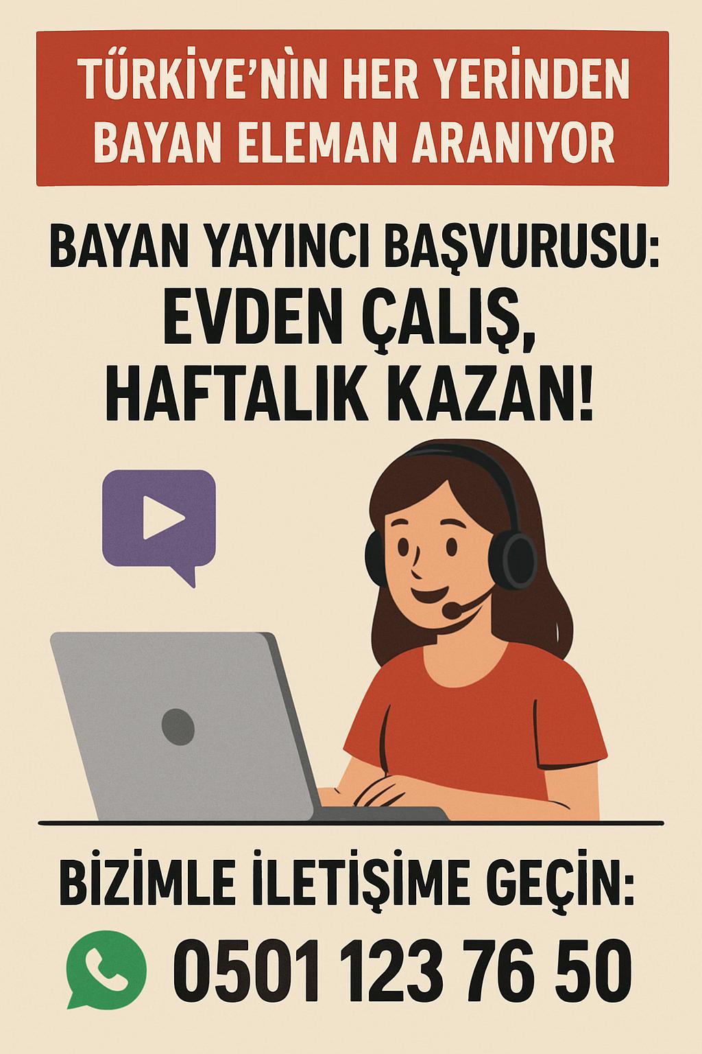 Yayıncılık Yaparak Para Kazan – Evden Çalış, Haftalık 900 TL’den 30.000 TL’ye Kadar Kazan! Logosu